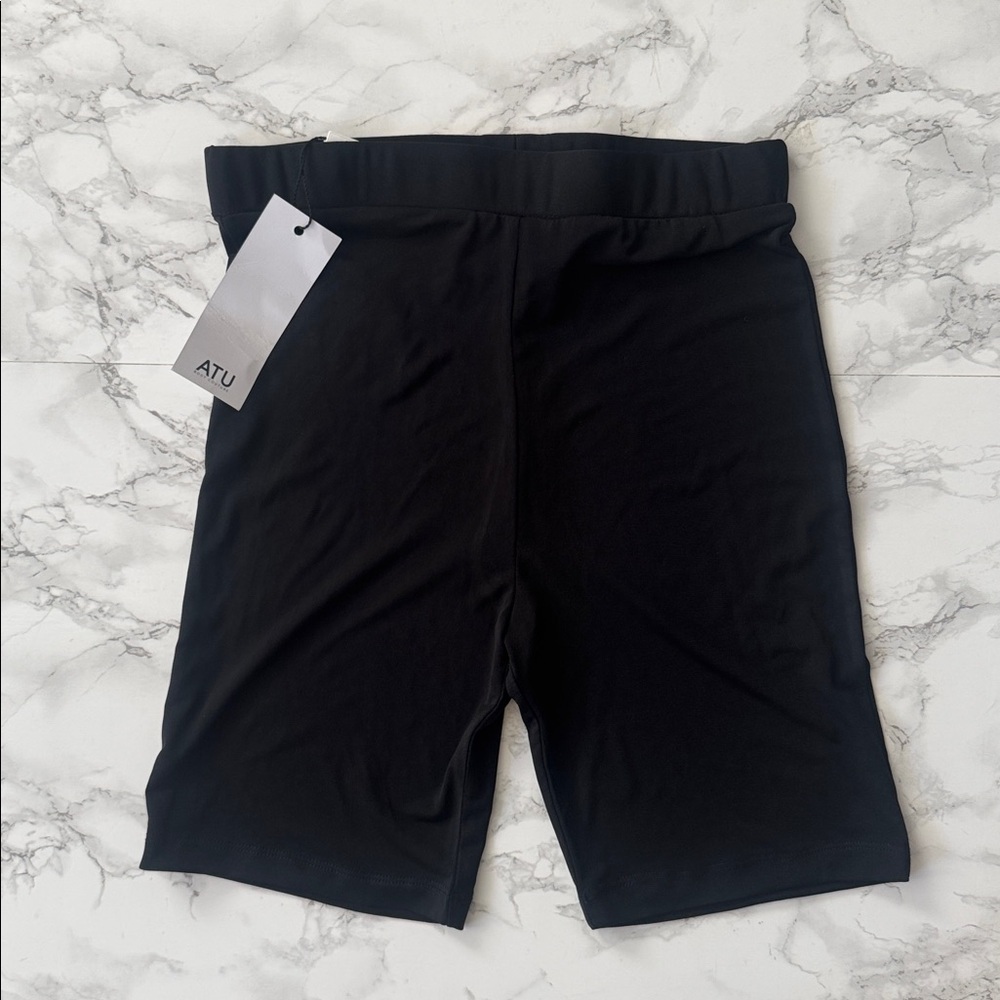 NWT! ATU BODY COUTURE Black Biker Shorts Small